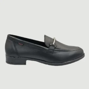 Ragazza Δερμάτινα Γυναικεία Loafers Μοκασίνια σε Μαύρο Χρώμα – 0382