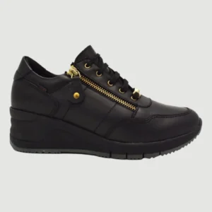 Ragazza Γυναικεία Sneakers Μαύρο 0322 Δέρμα