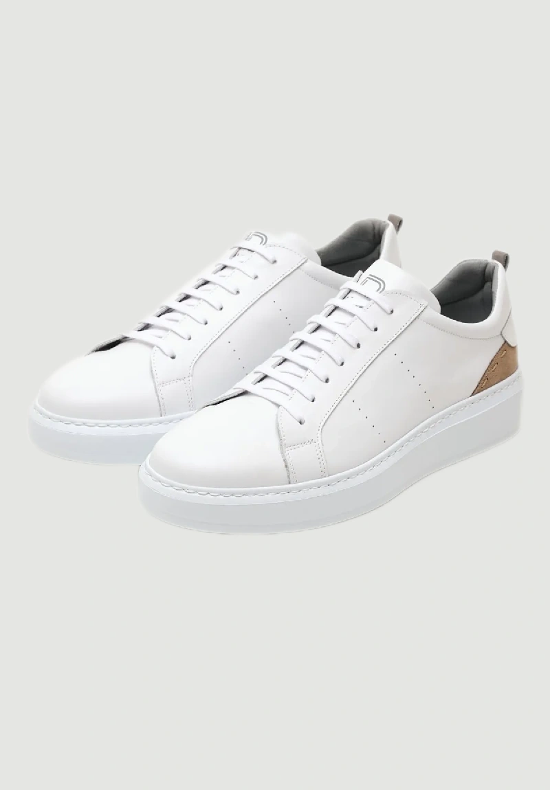 Damiani Ανδρικά Δετά Sneakers Άσπρο Δέρμα - 34002