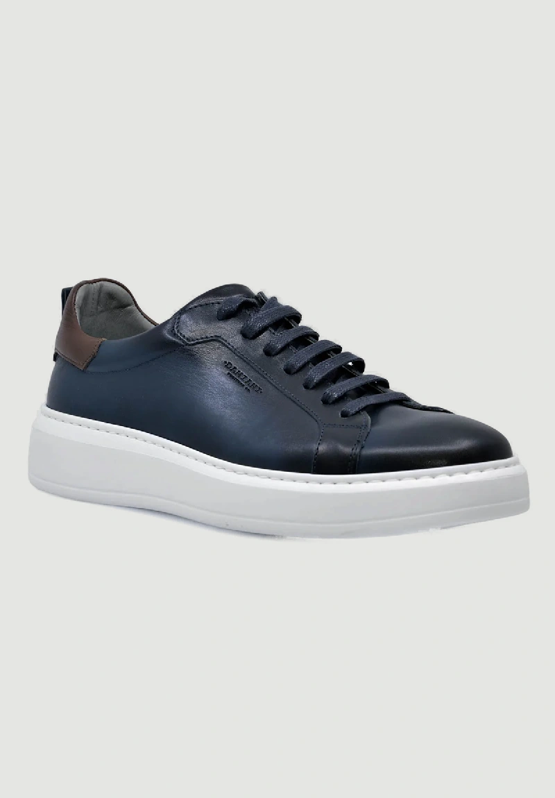 Damiani Ανδρικά Δετά Sneakers Μπλέ με Λευκή Σόλα - 3406
