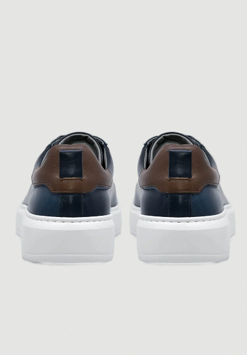 Damiani Ανδρικά Δετά Sneakers Μπλέ με Λευκή Σόλα - 3406