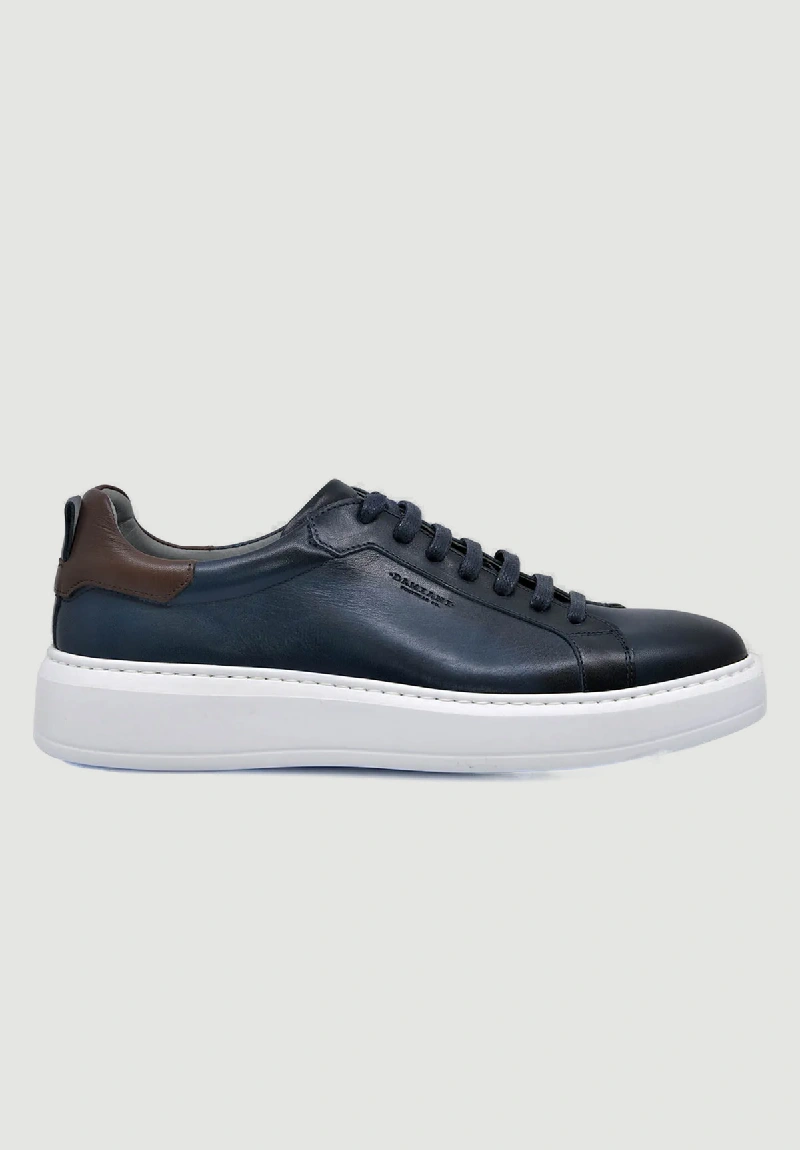 Damiani Ανδρικά Δετά Sneakers Μπλέ με Λευκή Σόλα - 3406