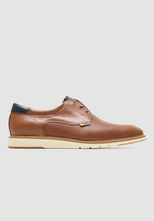 Damiani Ανδρικά Δετά Casual Ταμπά Παπούτσια Μπλέ – 6002