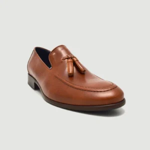 Damiani Ανδρικά Δερμάτινα Loafers σε Ταμπά Απόχρωση με Φίογκο – 3105 - Aggelidis Eshop