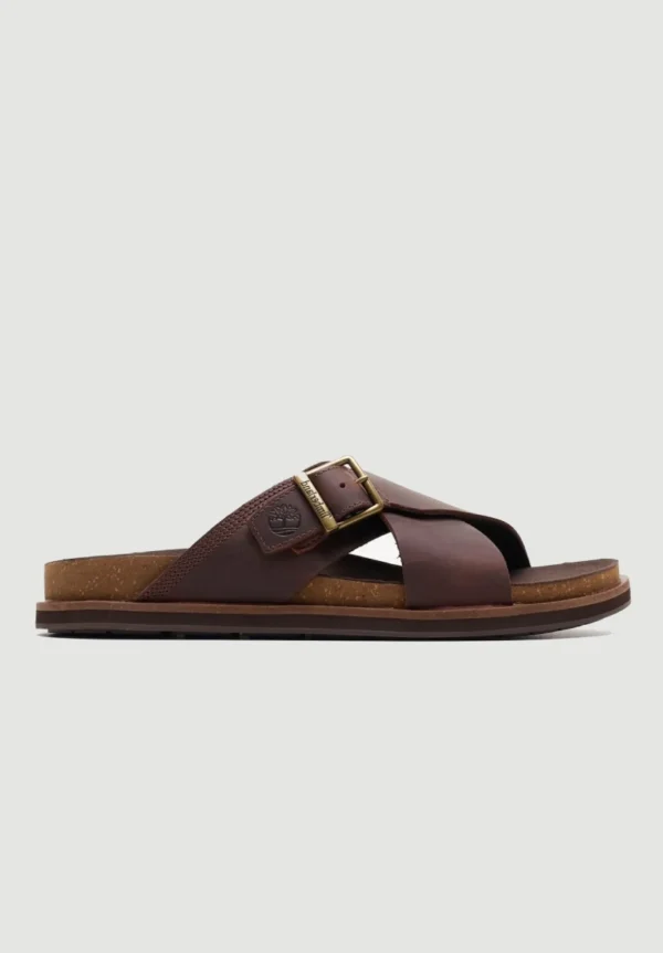 Timberland Καφε Ανδρικη Χιαστι Παντοφλα – 0A41A1