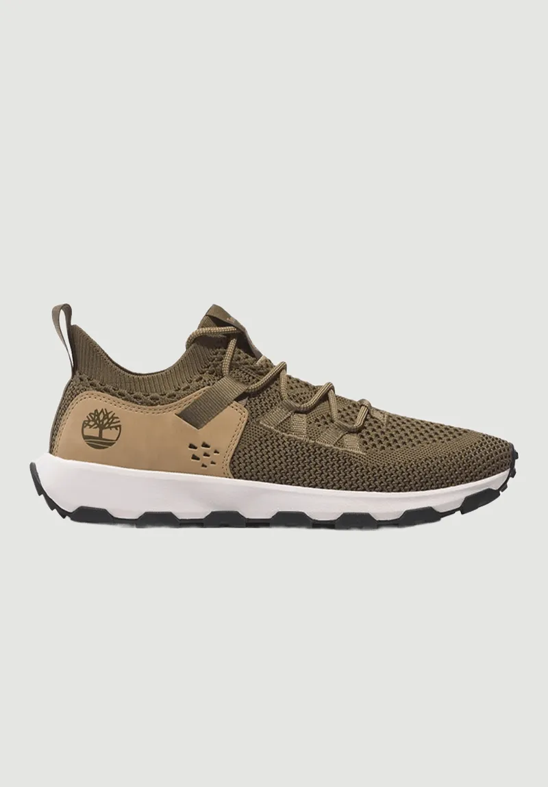 Timberland Winsor Trail Lace-up Ανδρικά Sneakers Olive Knit (Κάλτσα) - A6AW9EO9